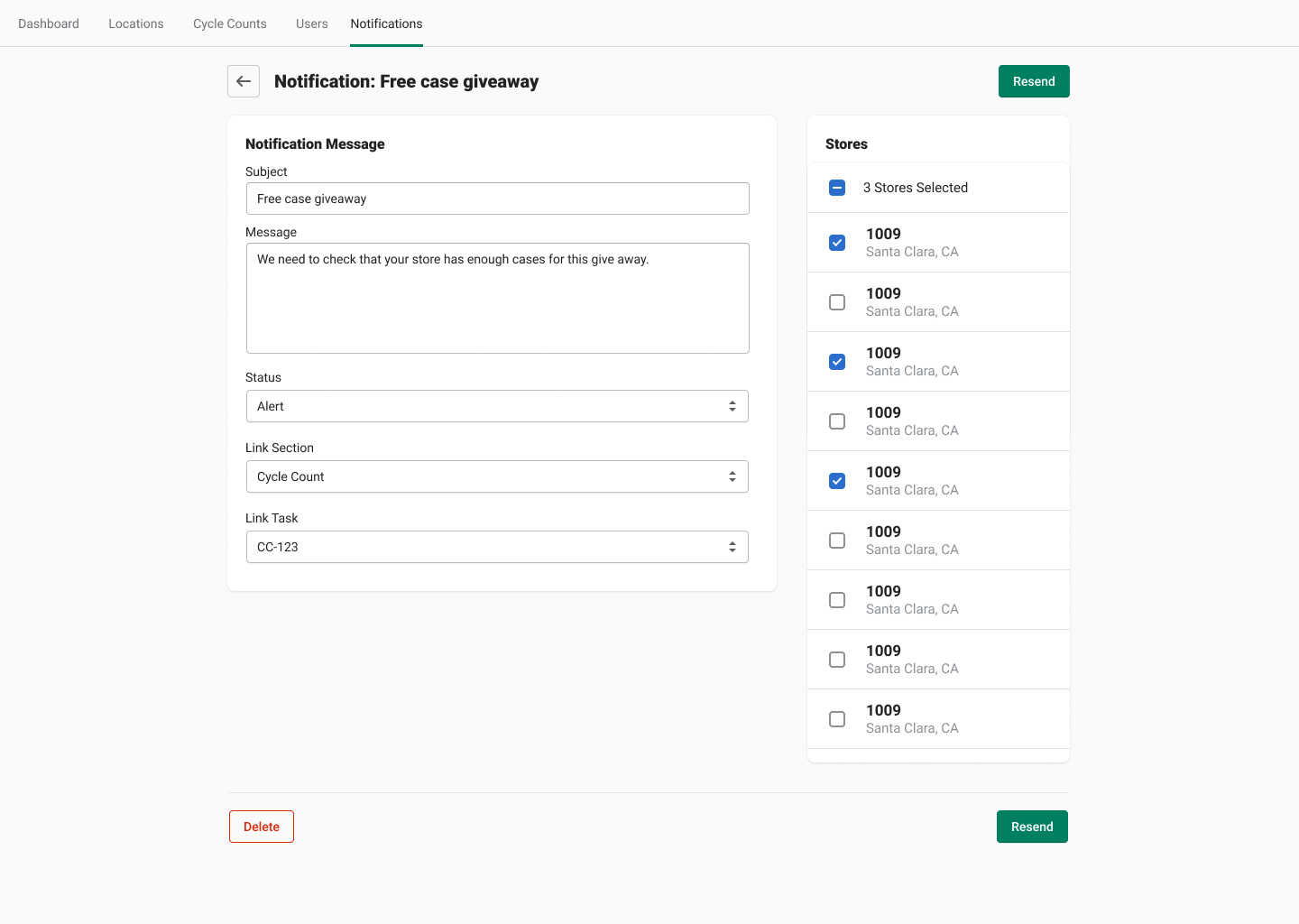 Admin Notification Management