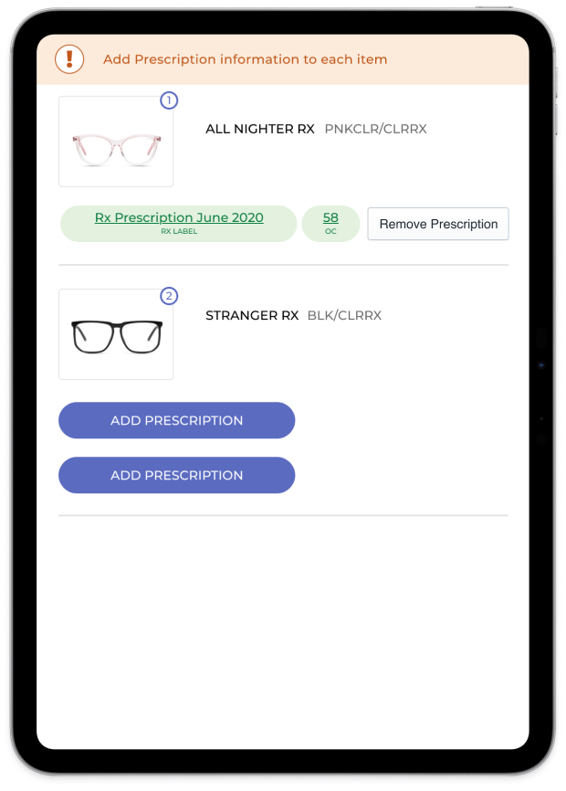 Quay app prescription cart